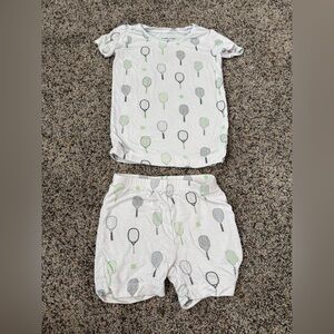 Angel Dear Bamboo Toddler Pajamas Short Set Tennis Print - Size 2T
